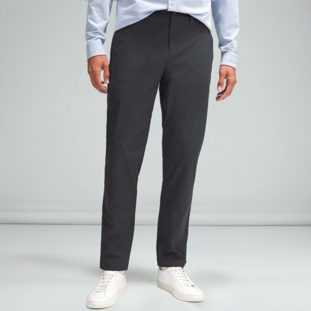 Lululemon ABC Classic Fit Trouser Mens 34x27 Warpstreme Obsidian Black Golf 2023